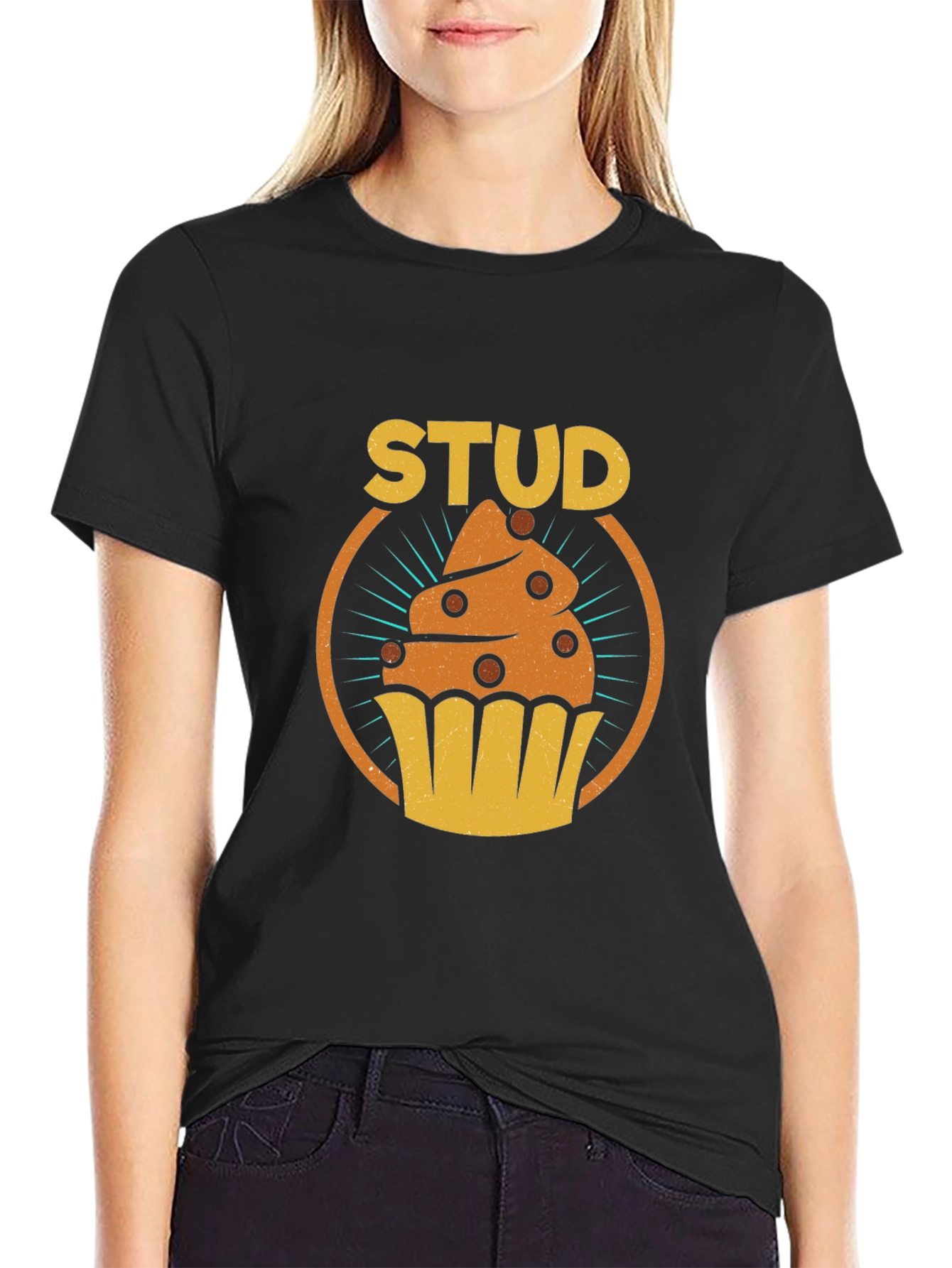 Stud Muffin Graphic Tee - Novelty Mens T-Shirt
