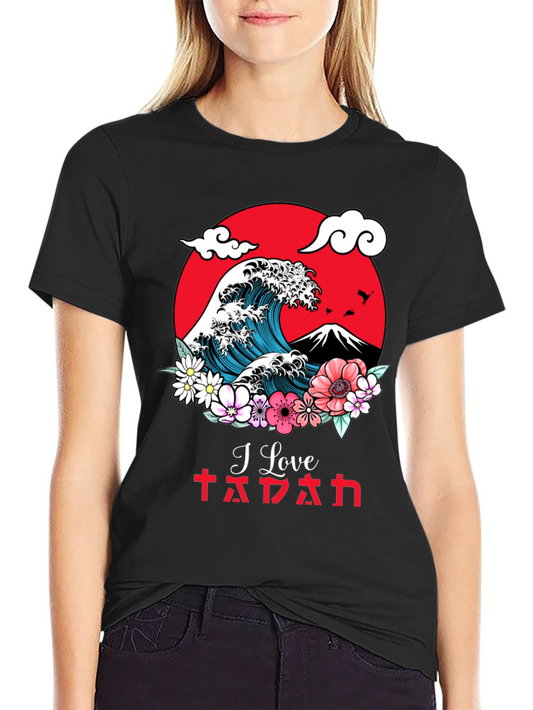 Japanese Wave Graphic T-Shirt - I Love Japan Tee