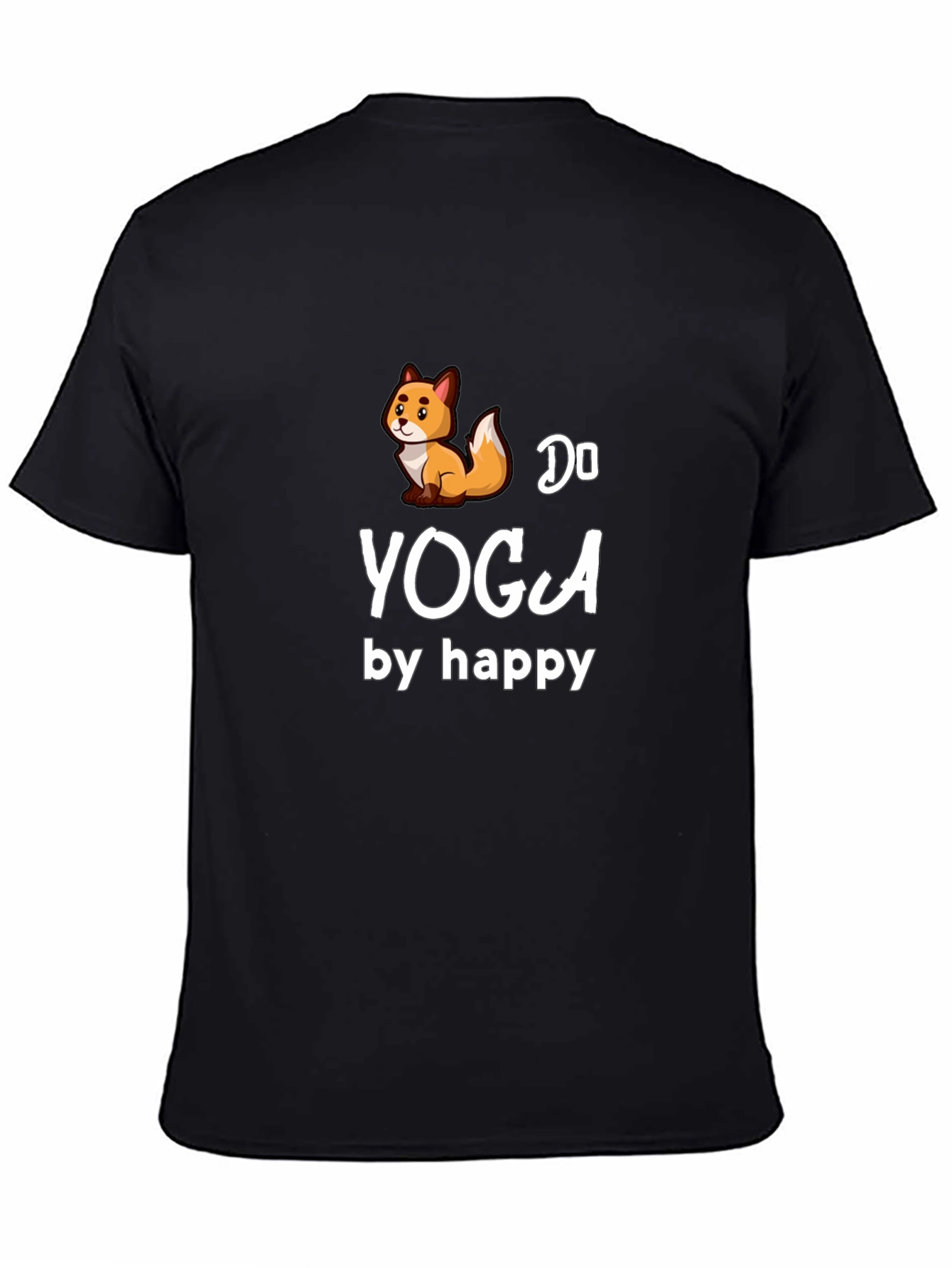 Do Yoga by Happy Fox Black T-Shirt