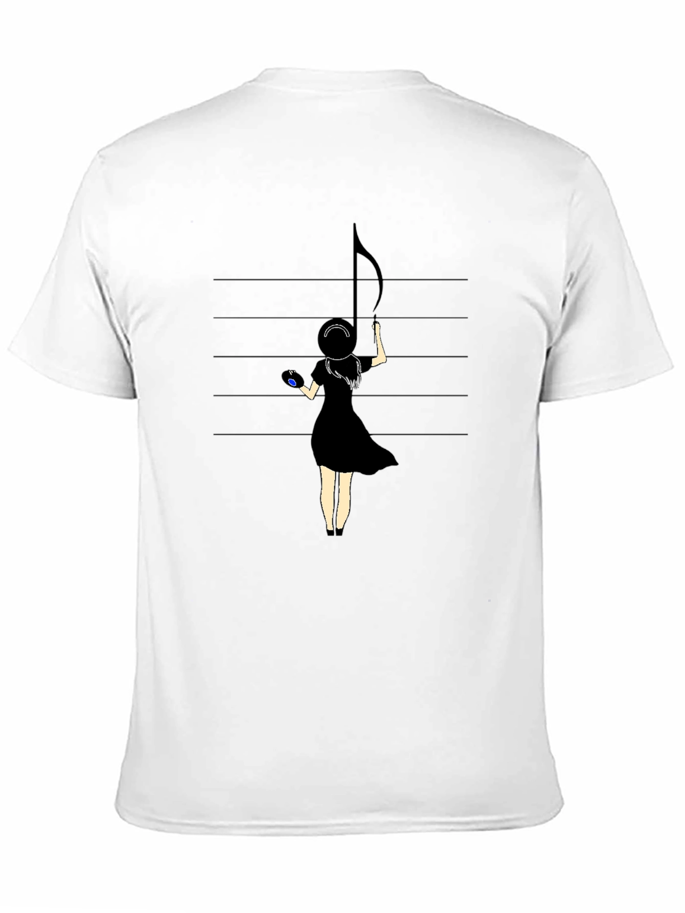 Musical Muse Graphic Tee - Black Crewneck T-Shirt