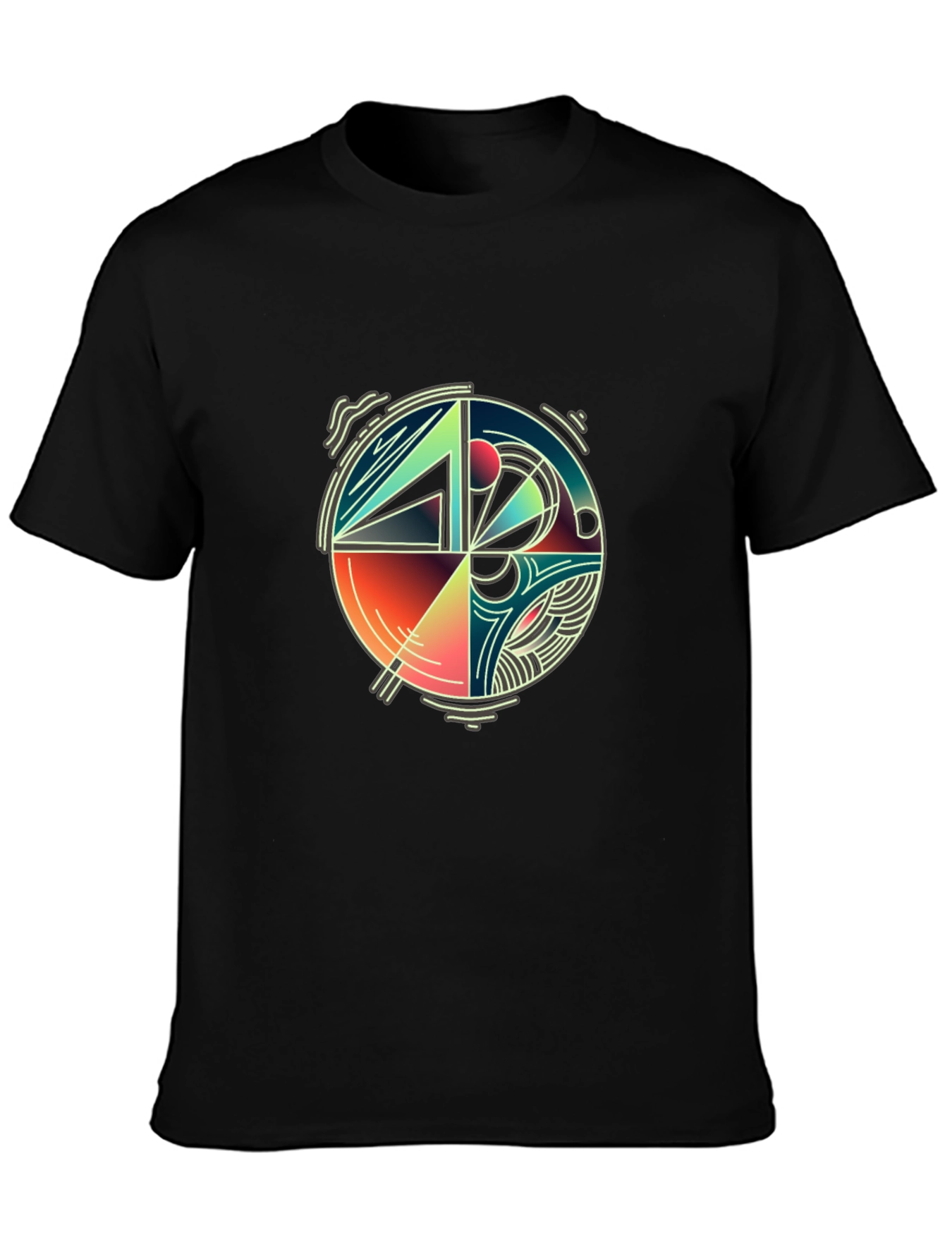 Abstract Geometric Circle Graphic Tee