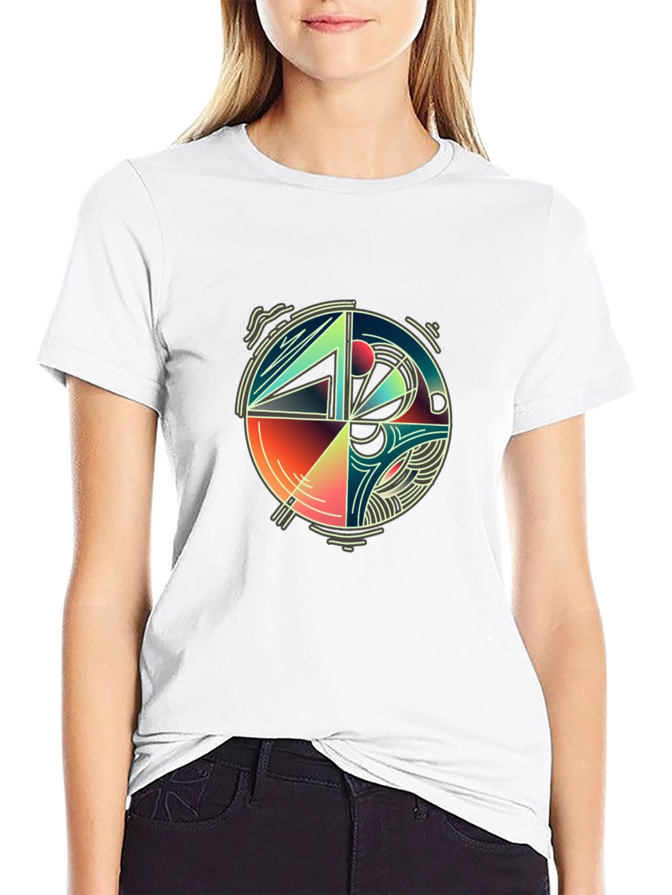 Abstract Geometric Circle Graphic Tee