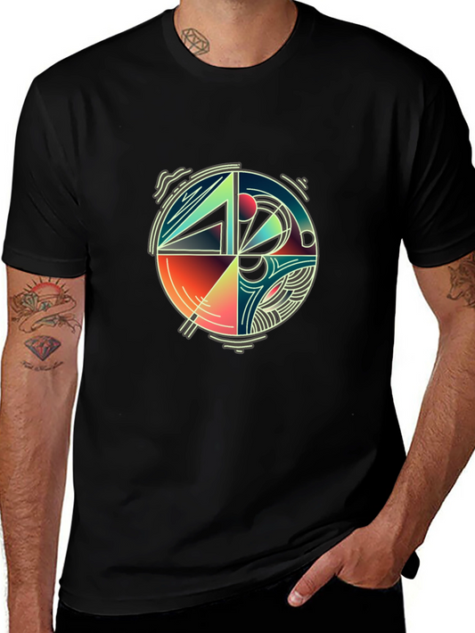 Abstract Geometric Circle Graphic Tee
