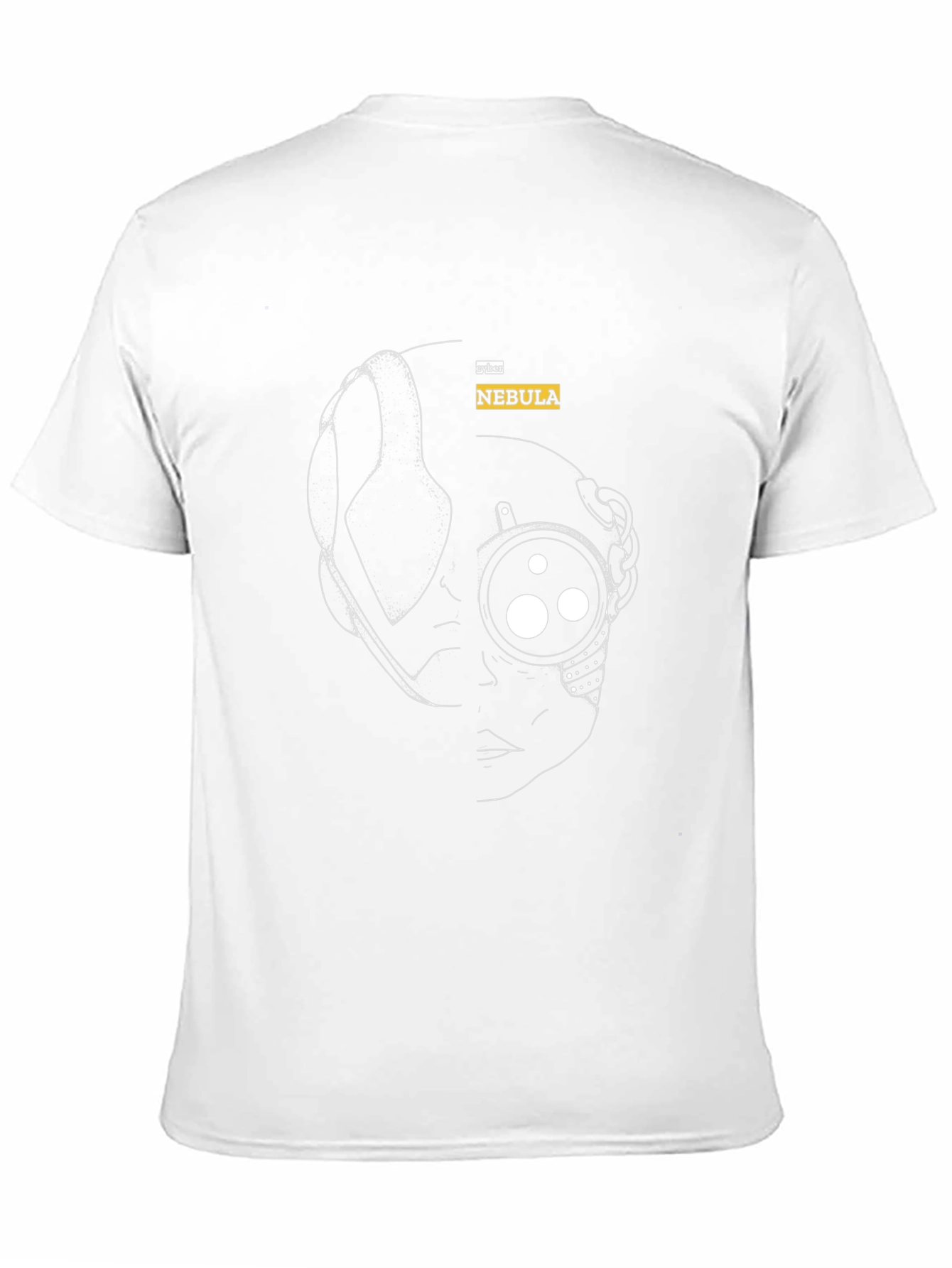Cyber Nebula Black T-Shirt - Futuristic Design