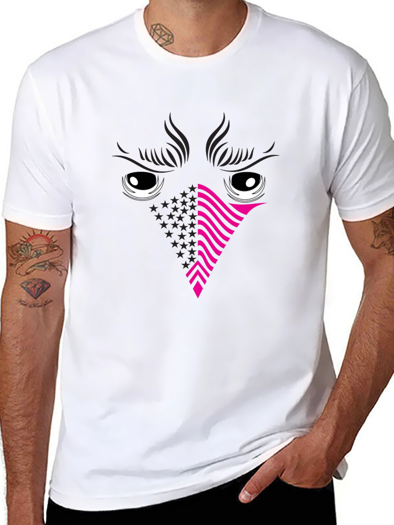 Cool Abstract Eye Face T-Shirt