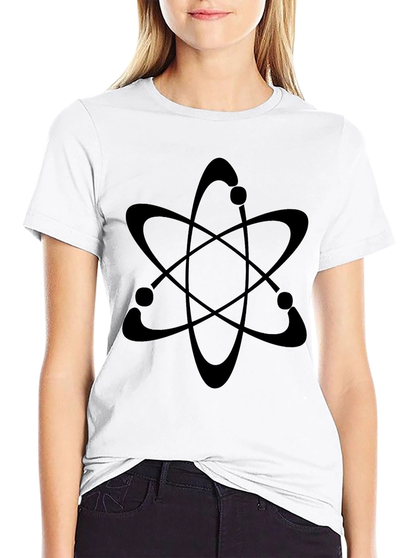 Black Atom Graphic T-Shirt - Science Design Tee