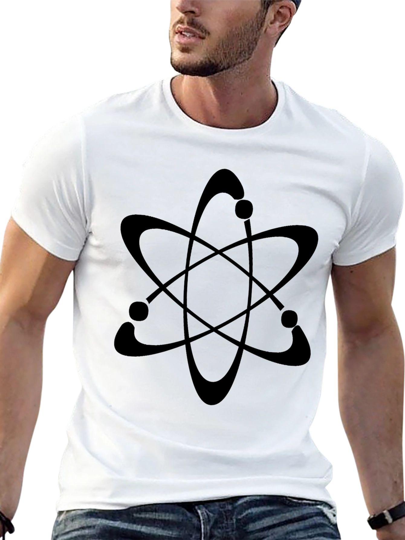 Black Atom Graphic T-Shirt - Science Design Tee