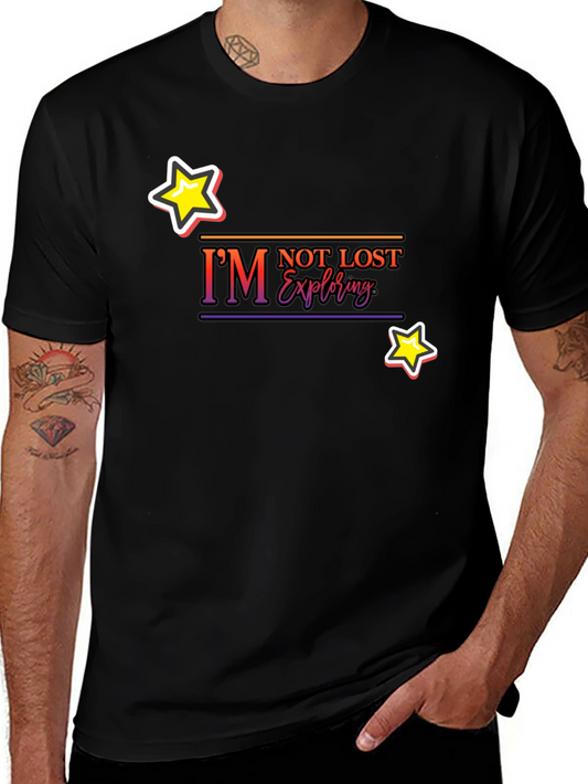 Im Not Lost Exploring Black T-Shirt