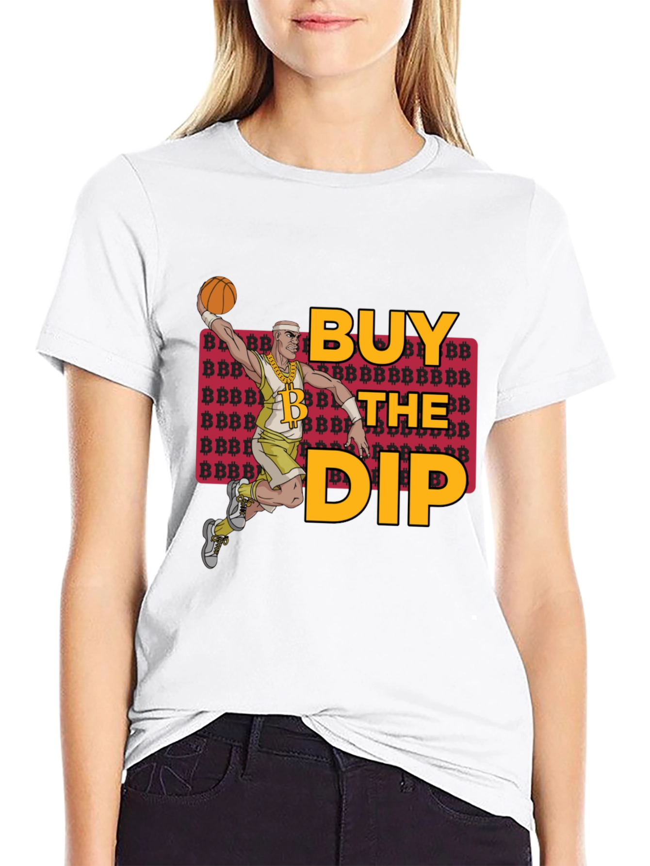 Buy the Dip Bitcoin Basketball T-Shirt