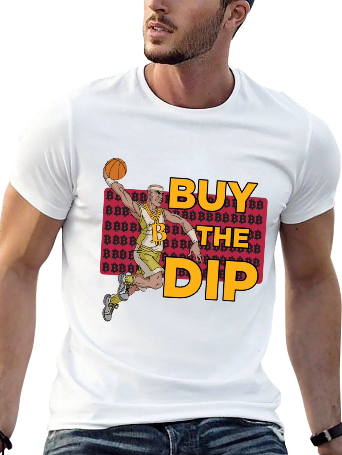 Buy the Dip Bitcoin Basketball T-Shirt