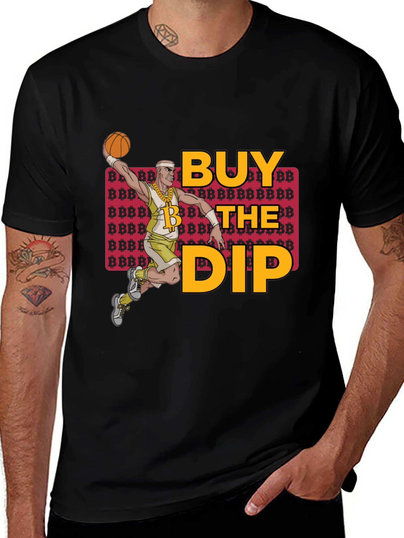 Buy the Dip Bitcoin Basketball T-Shirt