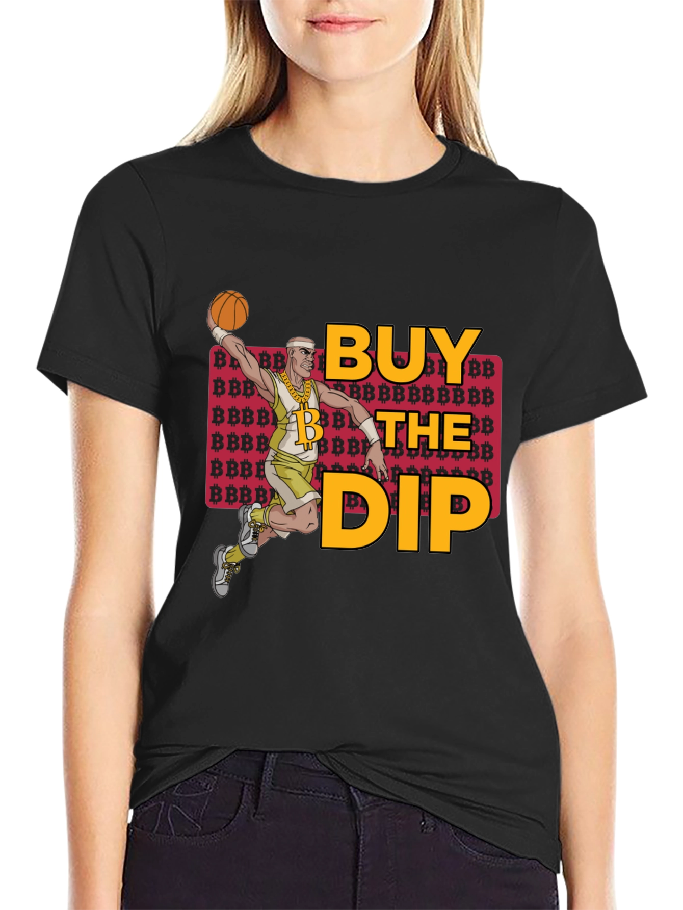 Buy the Dip Bitcoin Basketball T-Shirt