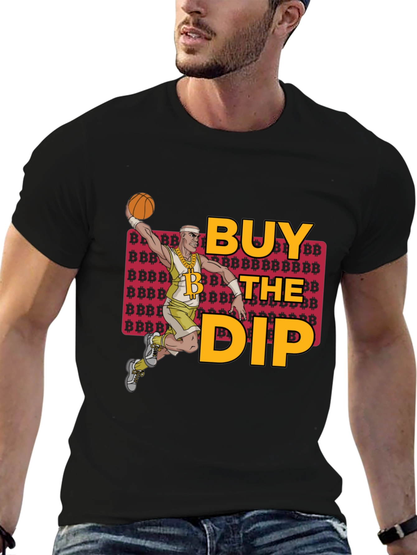Buy the Dip Bitcoin Basketball T-Shirt