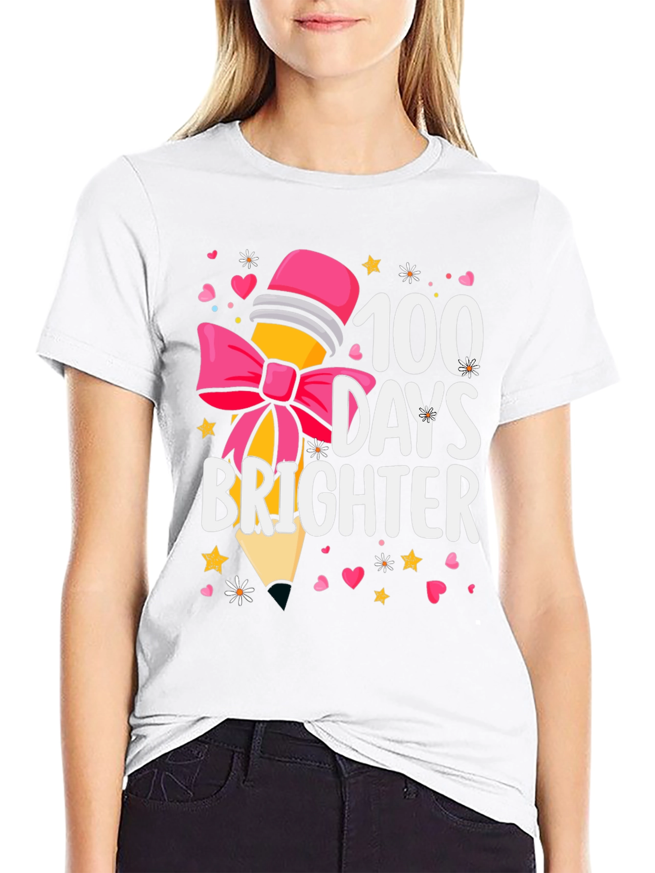 100 Days Brighter Teacher T-Shirt