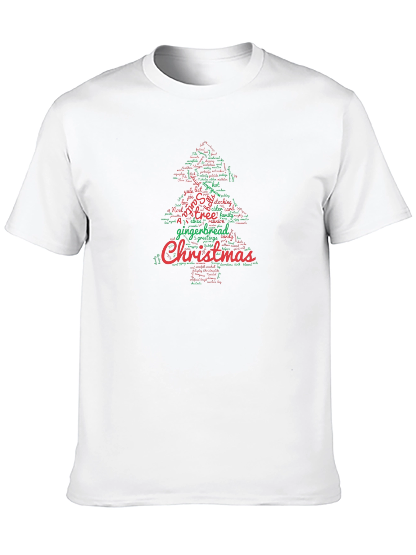 Christmas Tree Word Art Tee