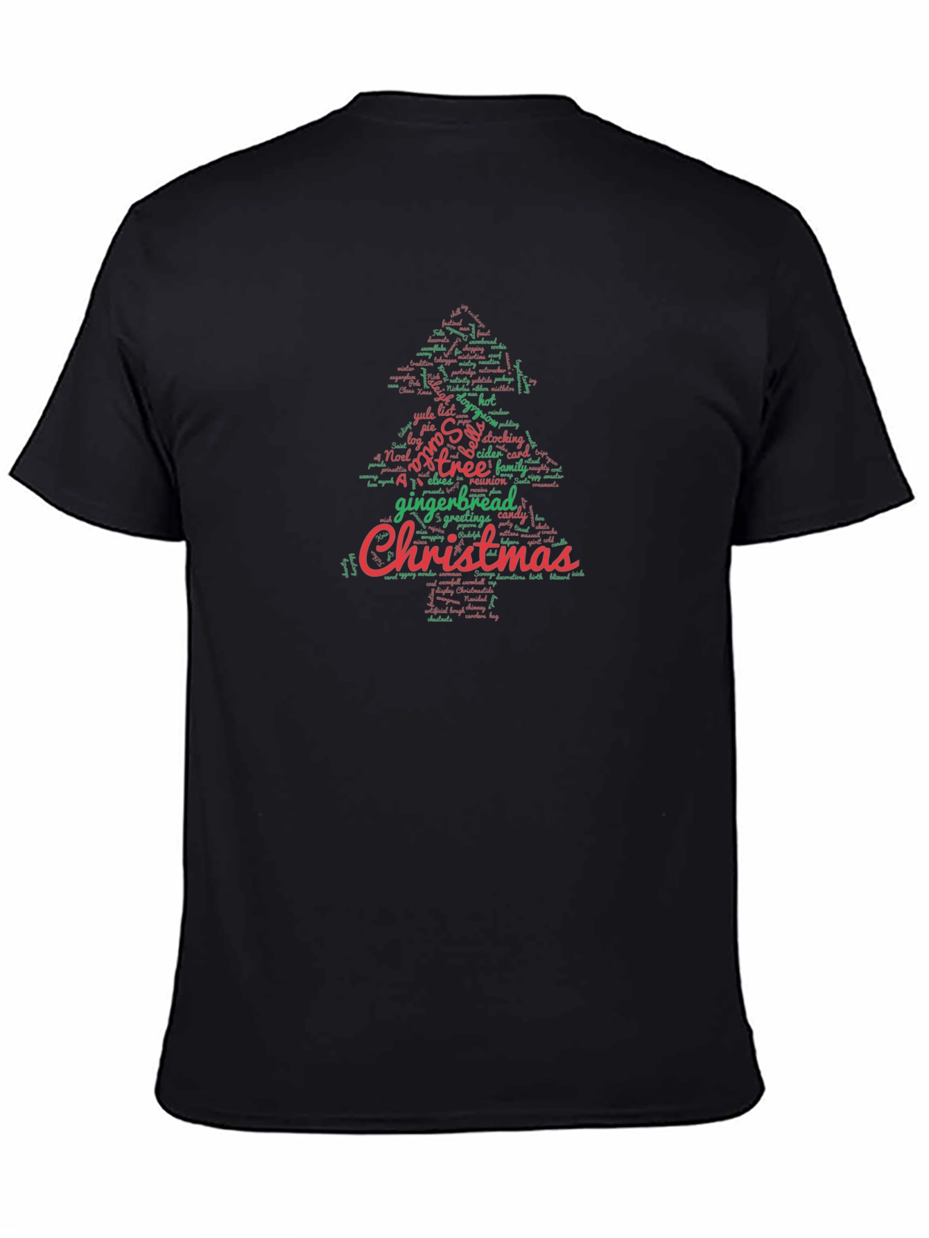 Christmas Tree Word Art Tee