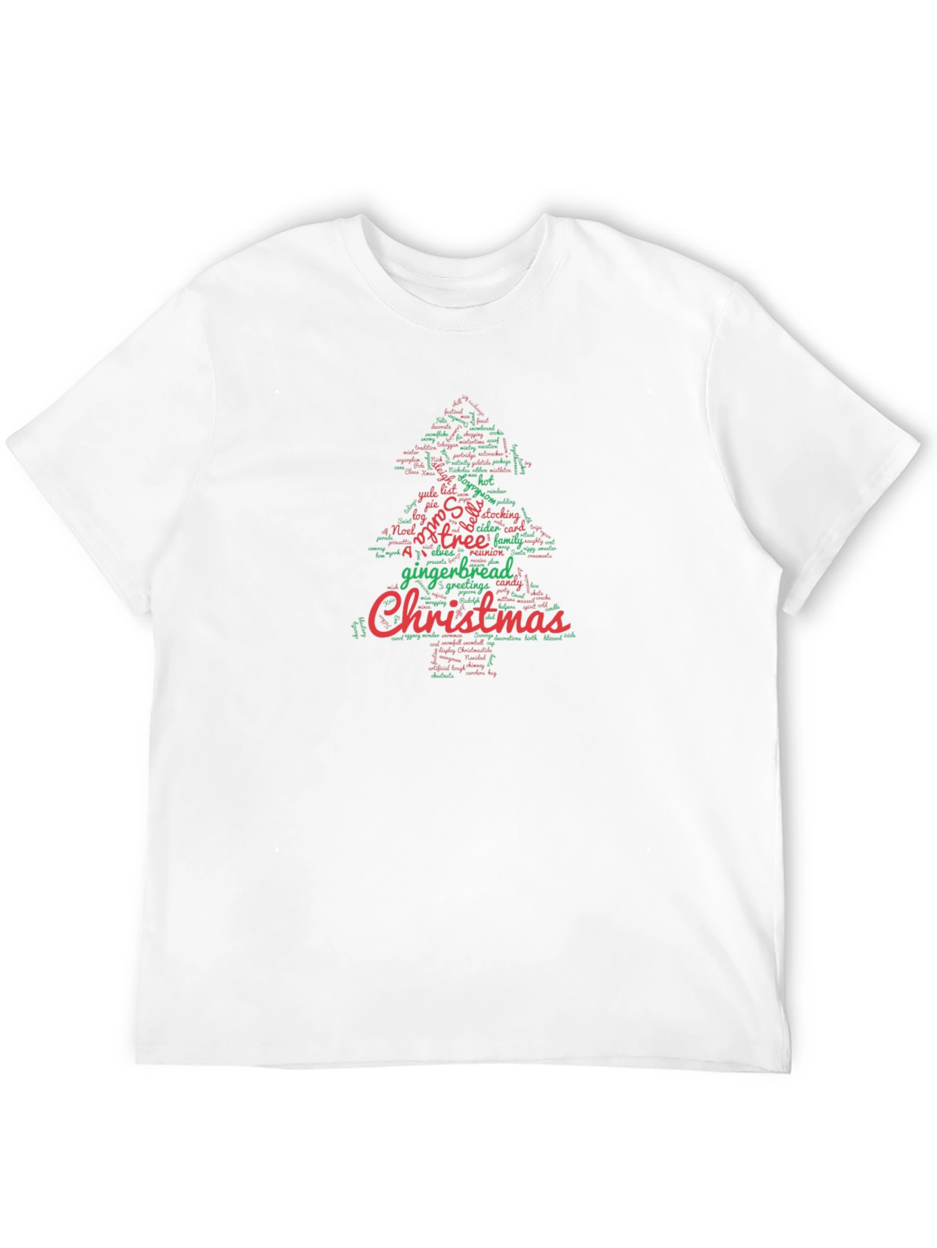 Christmas Tree Word Art Tee