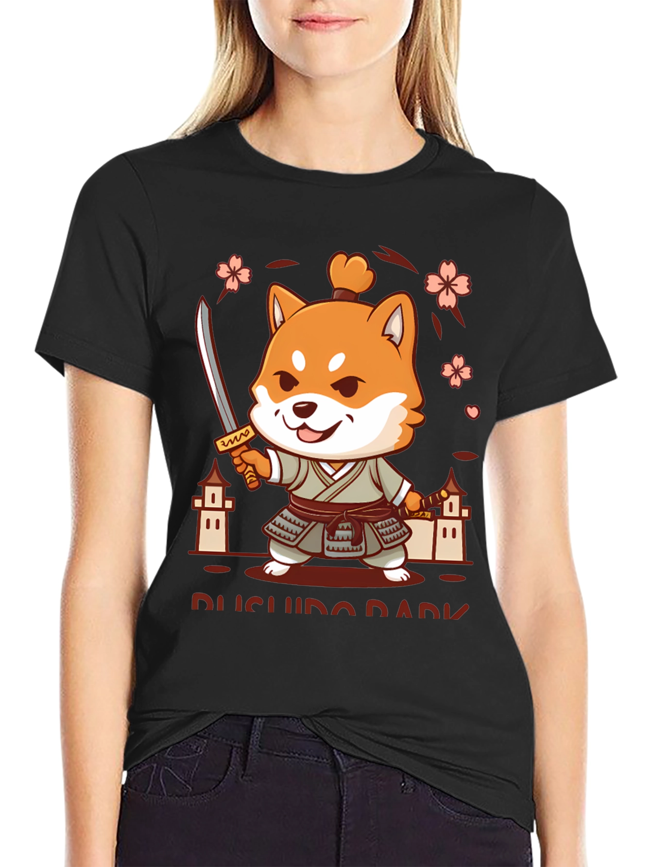 Bushido Dark T-Shirt - Shiba Samurai Design