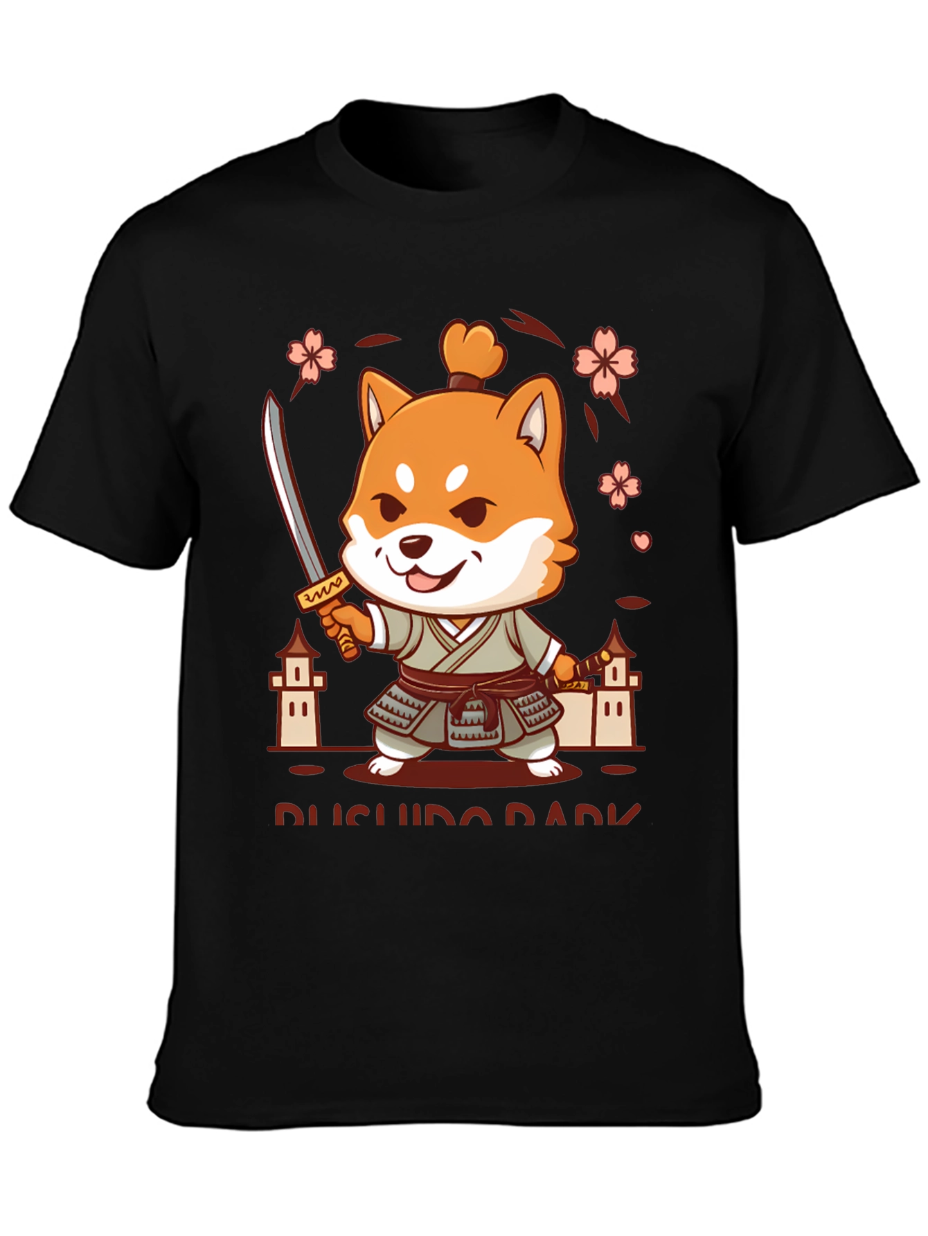 Bushido Dark T-Shirt - Shiba Samurai Design