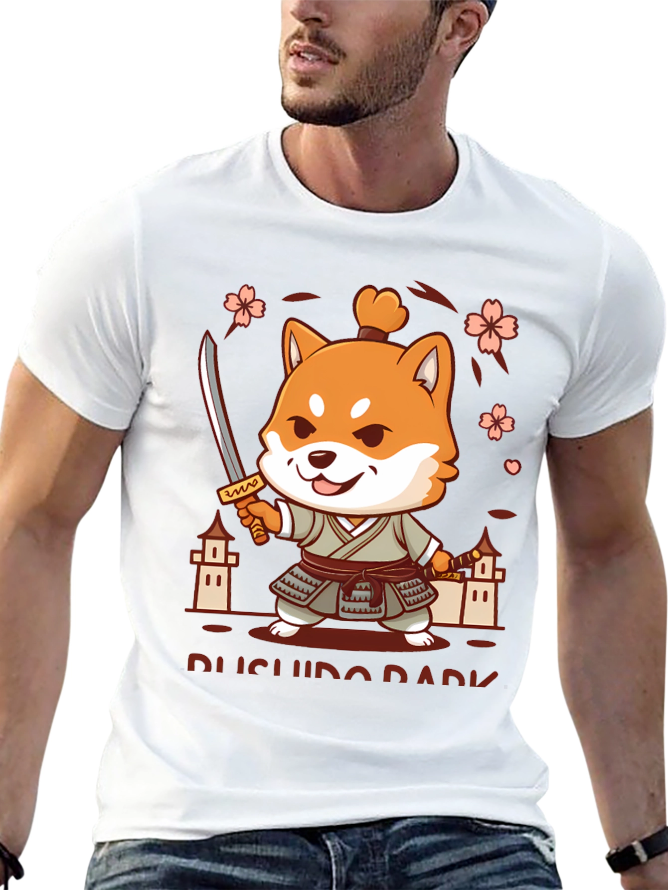Bushido Dark T-Shirt - Shiba Samurai Design