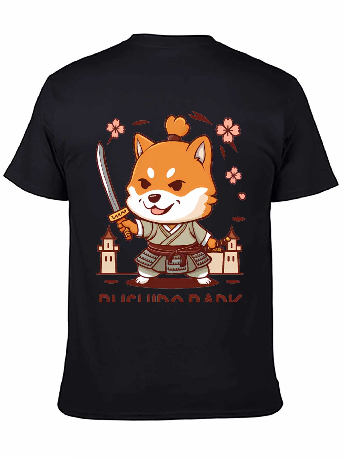 Bushido Dark T-Shirt - Shiba Samurai Design