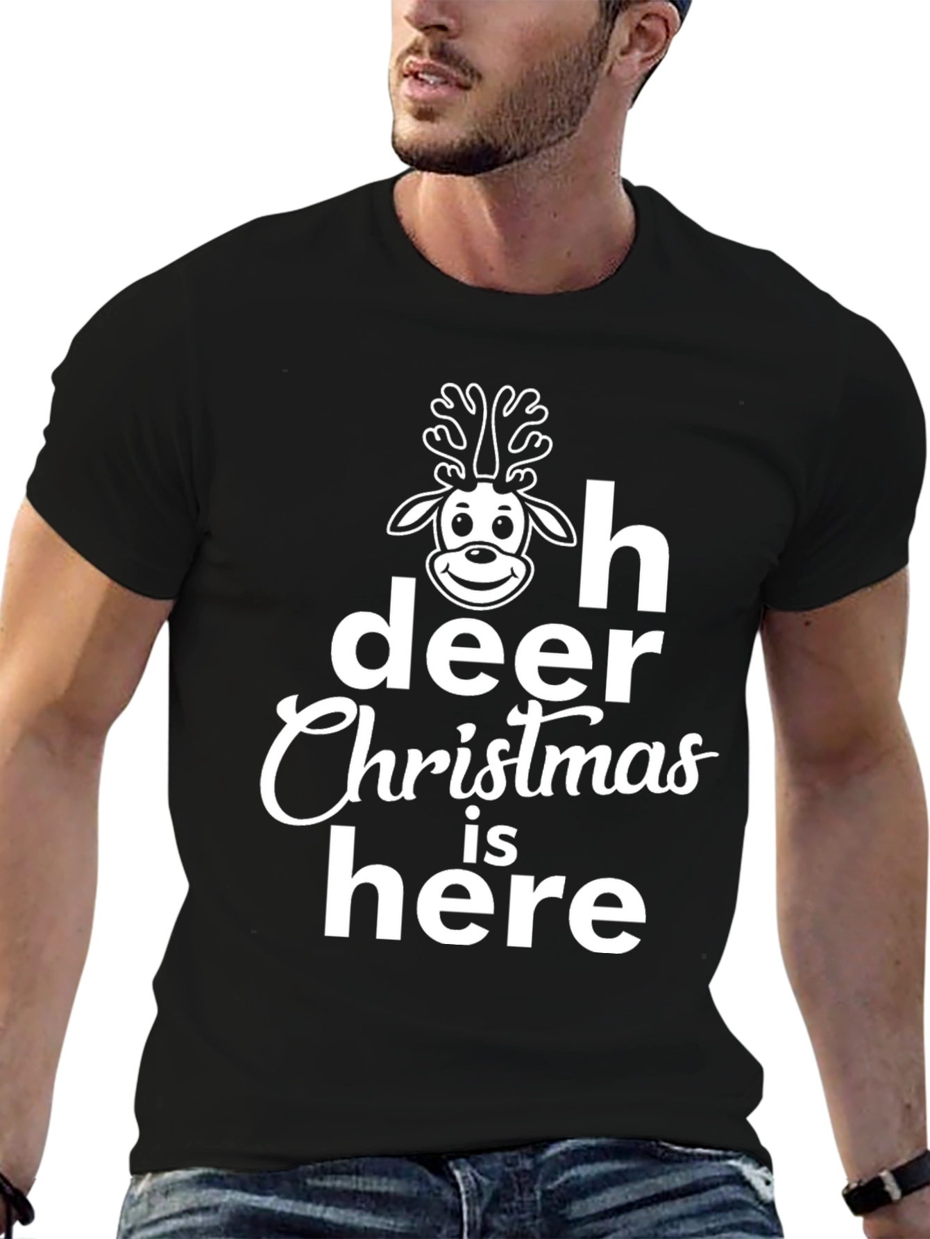 Oh Deer Christmas is Here Graphic Tee