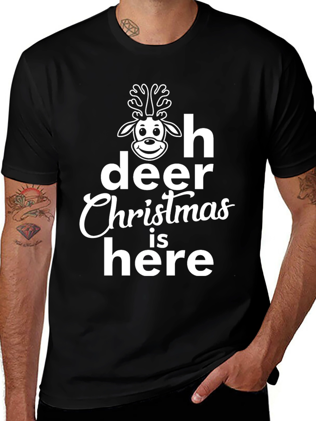 Oh Deer Christmas is Here Graphic Tee