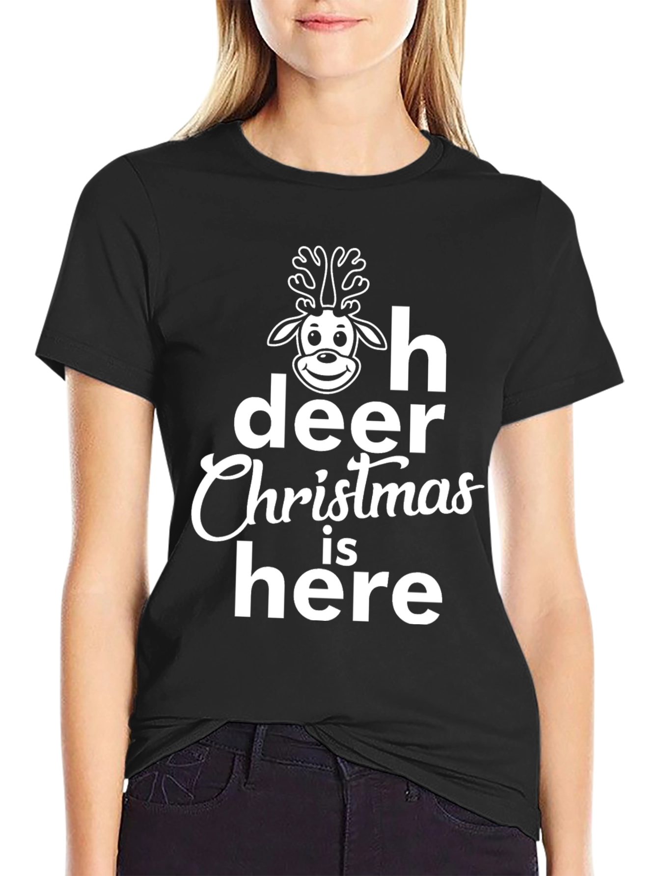 Oh Deer Christmas is Here Graphic Tee