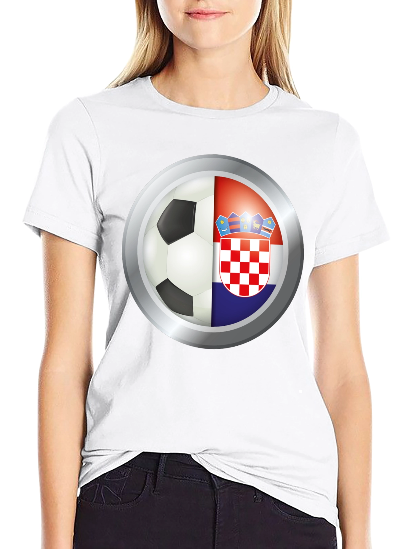 Croatia Soccer Pride Tee - Black Graphic T-Shirt