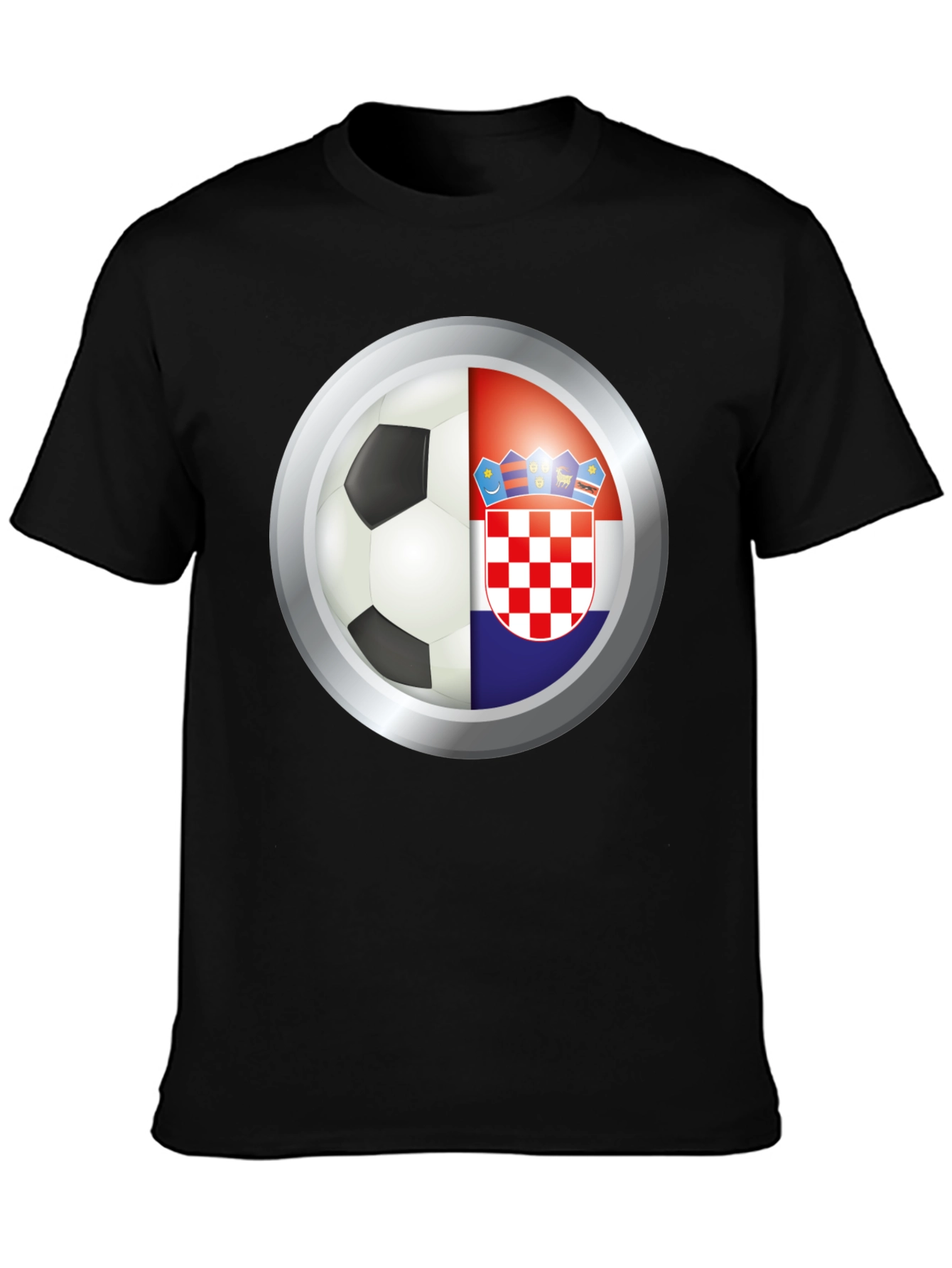 Croatia Soccer Pride Tee - Black Graphic T-Shirt
