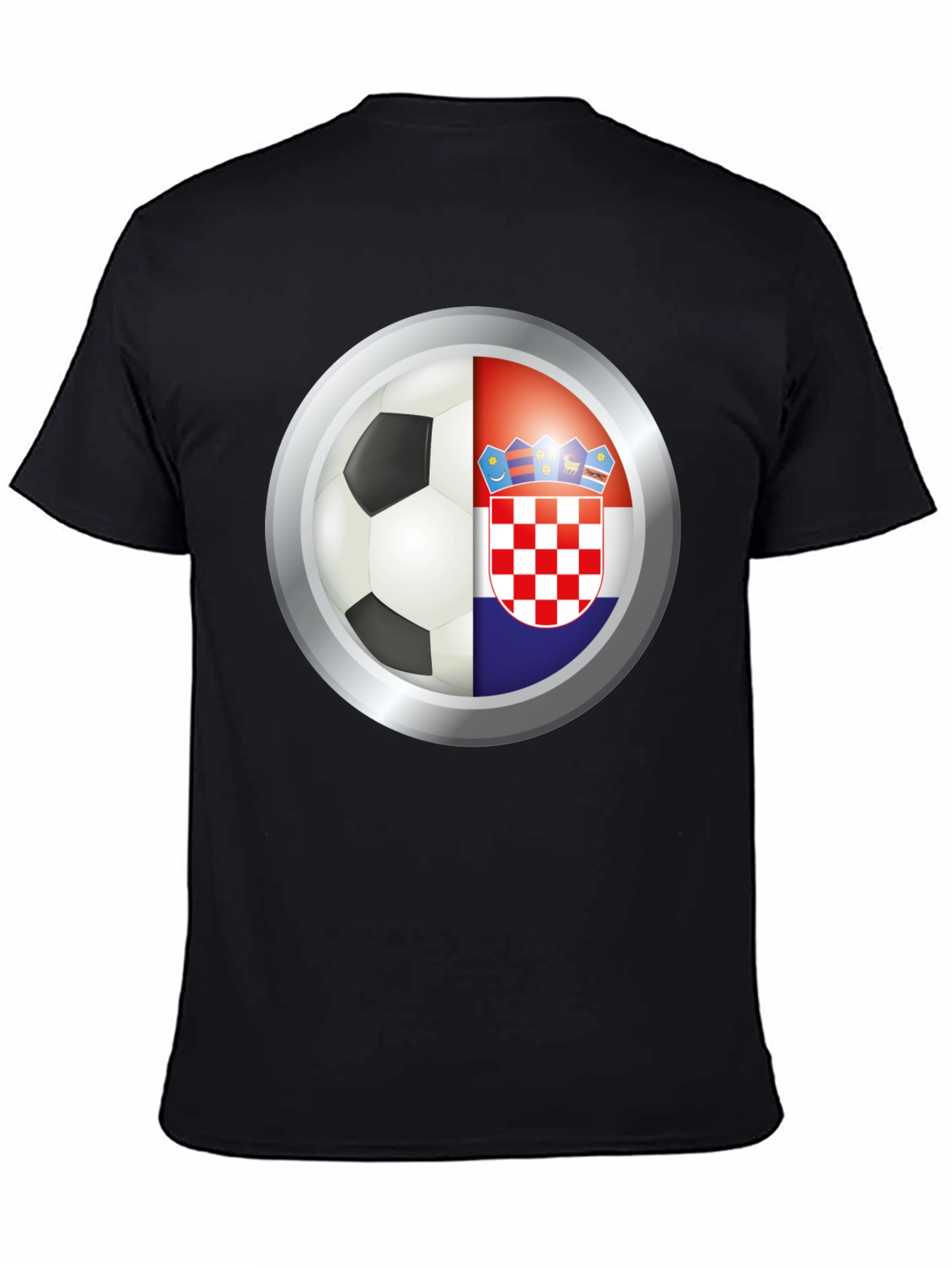 Croatia Soccer Pride Tee - Black Graphic T-Shirt