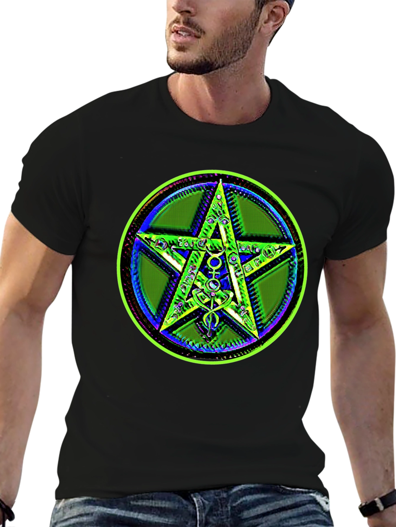 Mystic Star Graphic Tee - Black