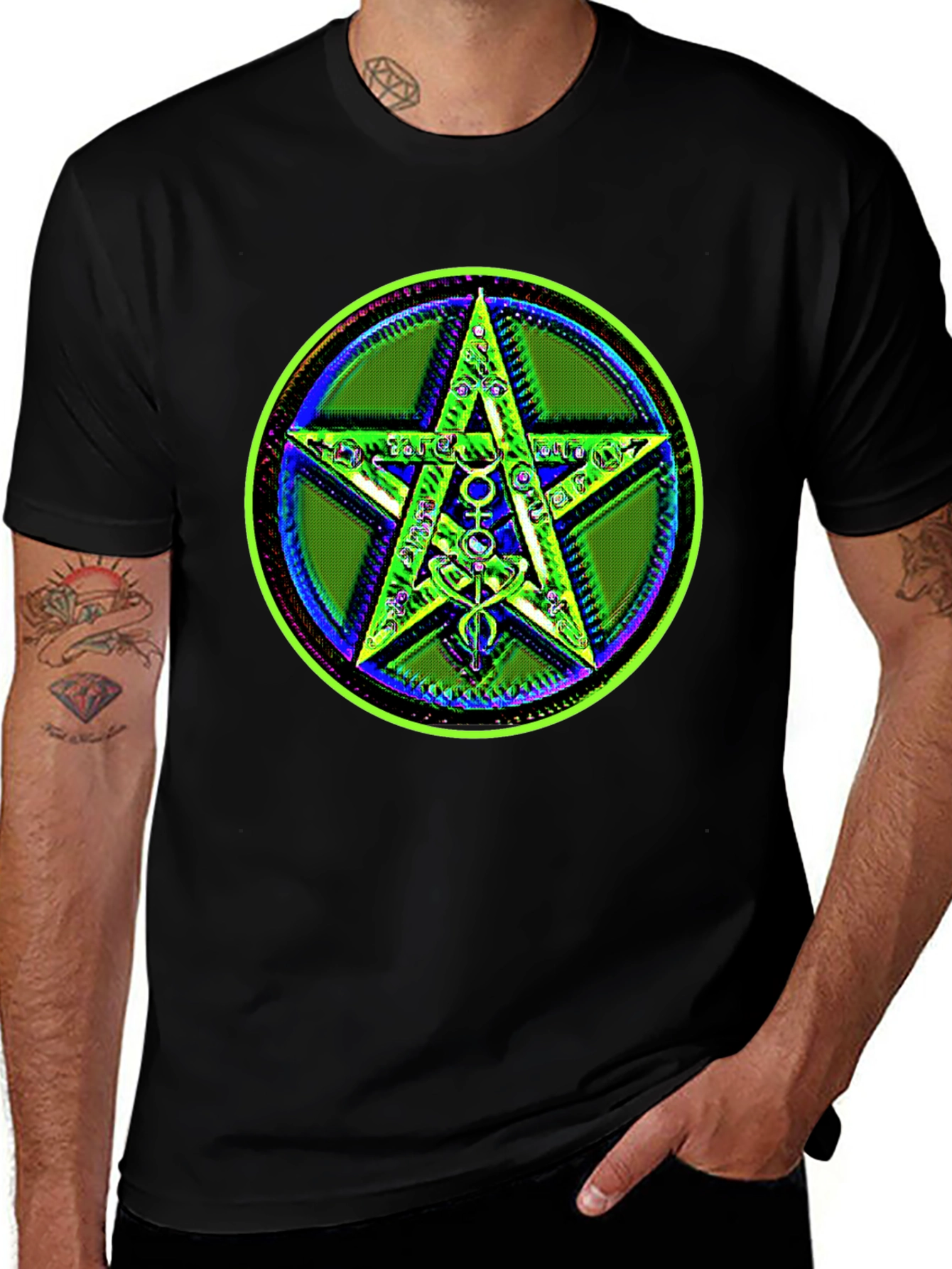 Mystic Star Graphic Tee - Black