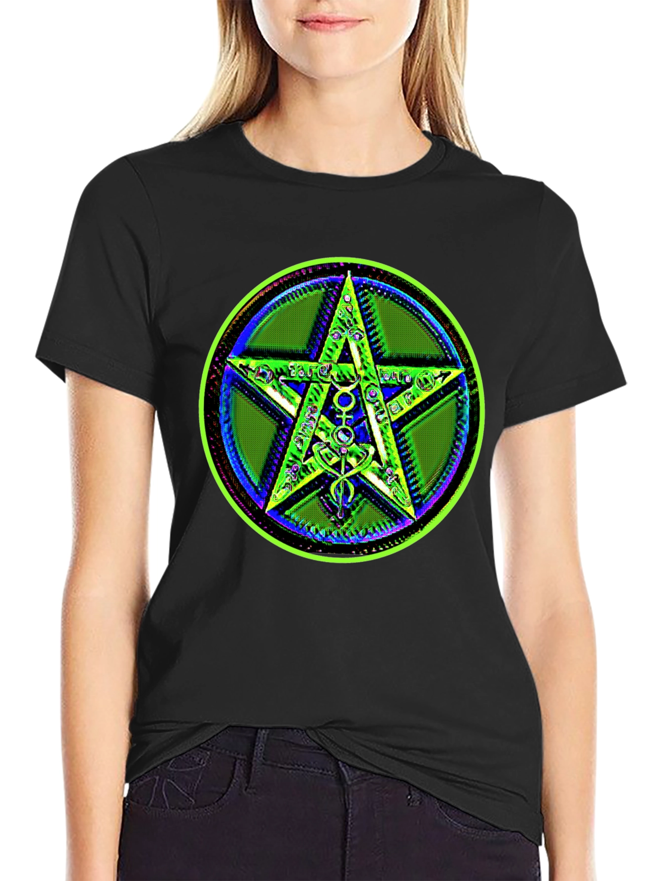 Mystic Star Graphic Tee - Black