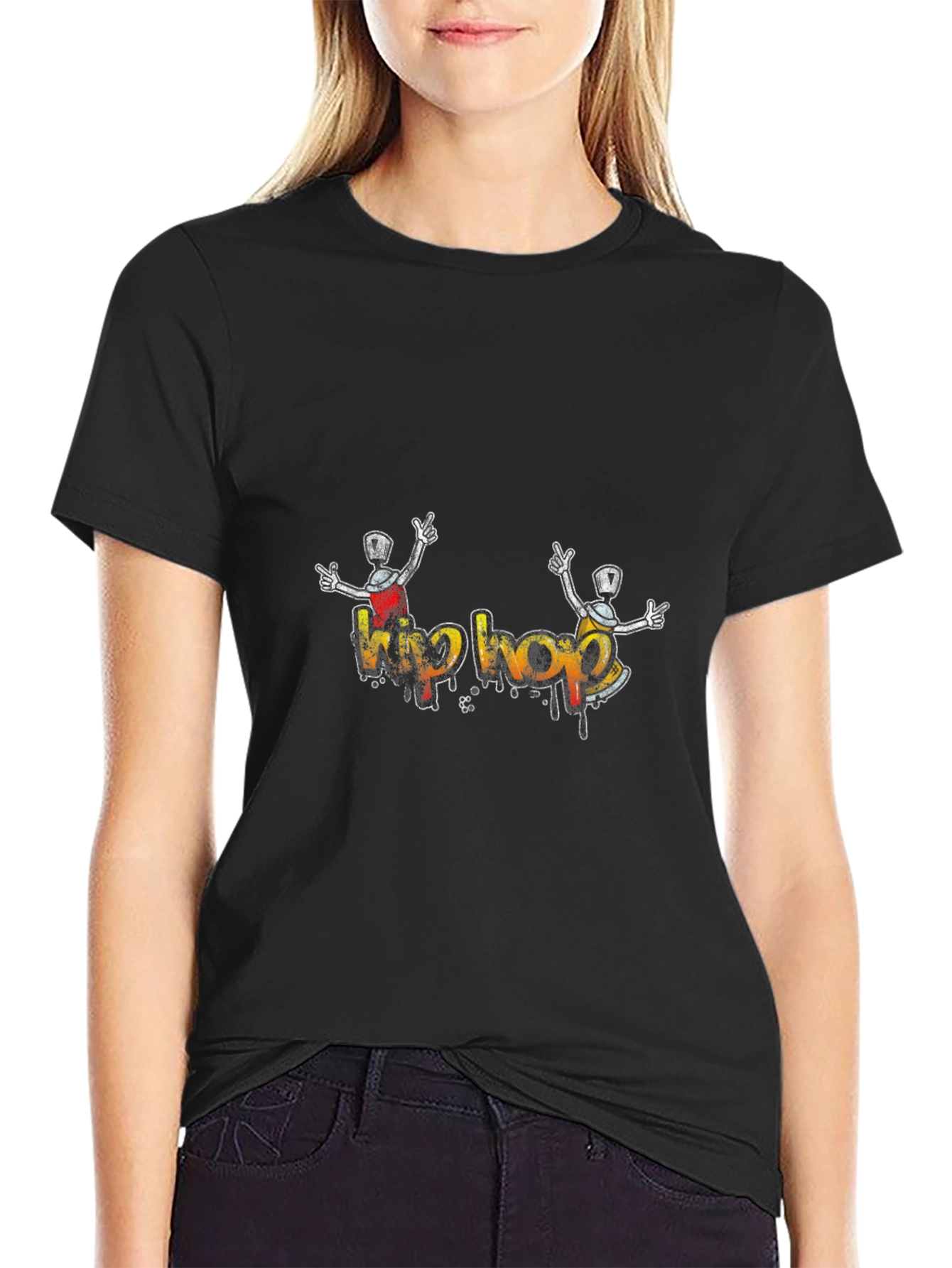 Hip Hop Graffiti T-Shirt - Black Graphic Tee