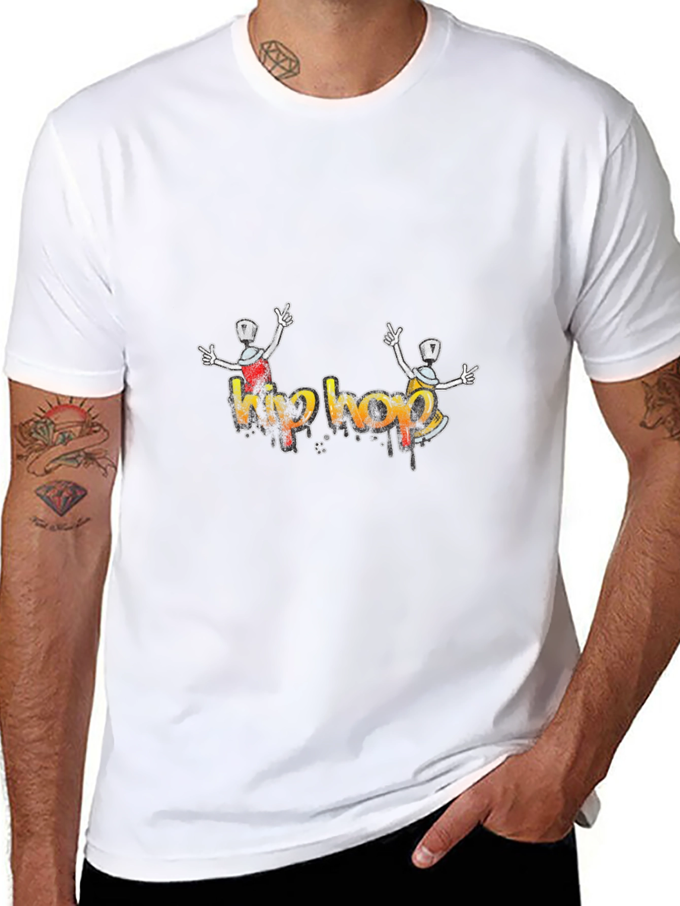 Hip Hop Graffiti T-Shirt - Black Graphic Tee