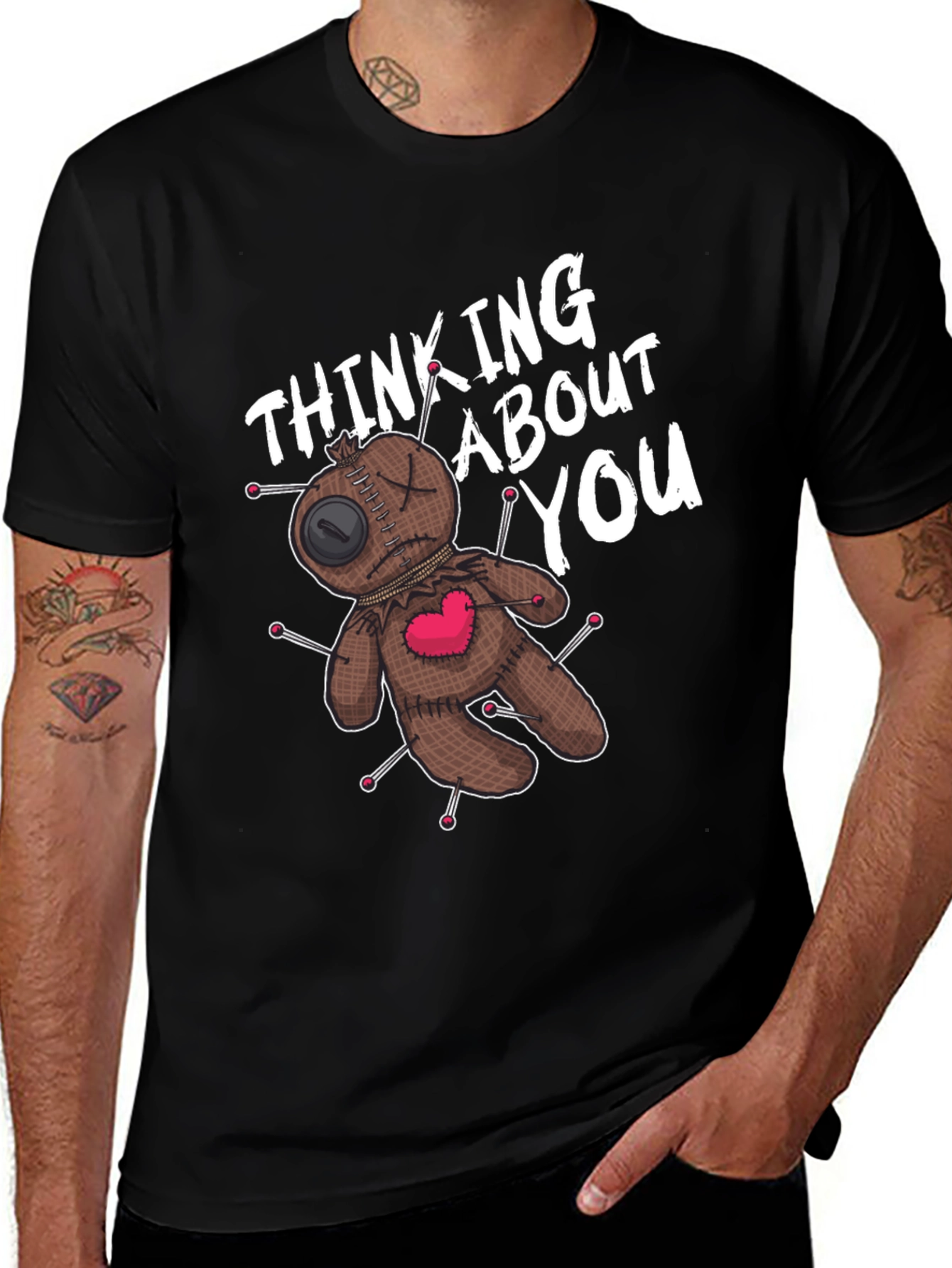 Voodoo Doll Thinking About You Graphic Tee