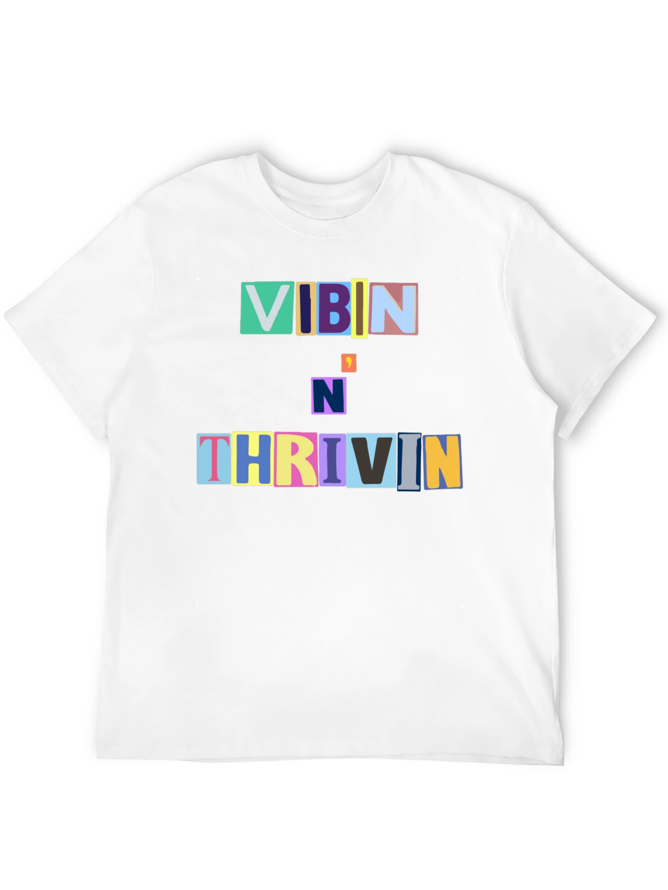 Vibin N Thrivin Graphic Tee - Trendy Design