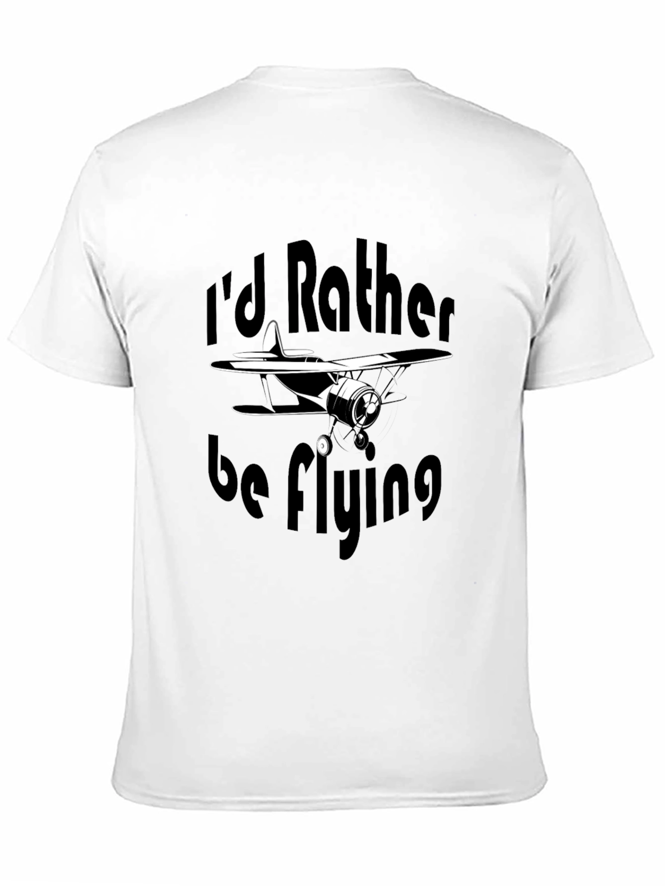 Id Rather Be Flying Black T-Shirt