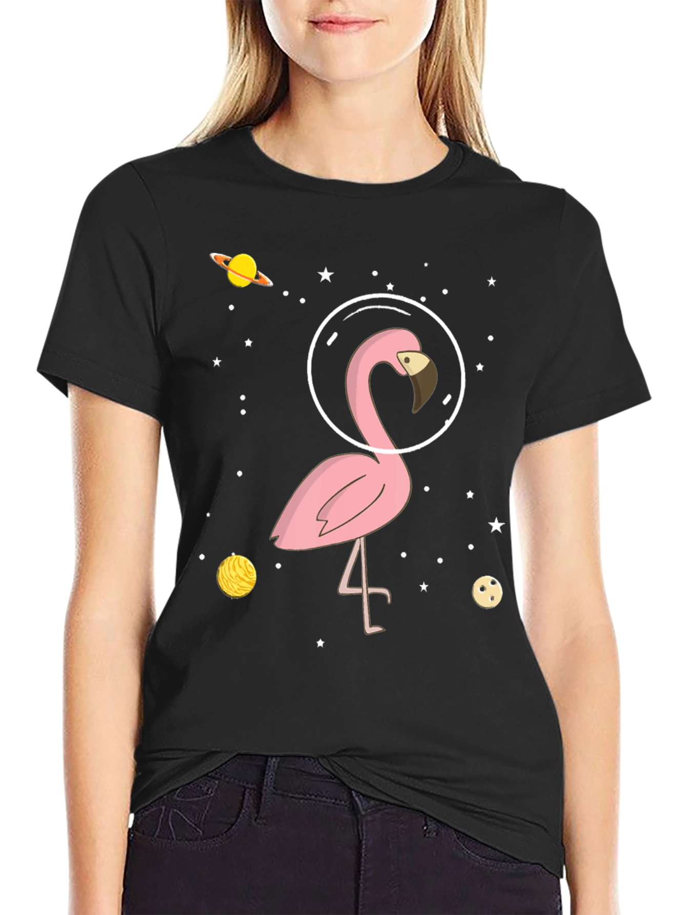 Cosmic Flamingo Graphic Tee