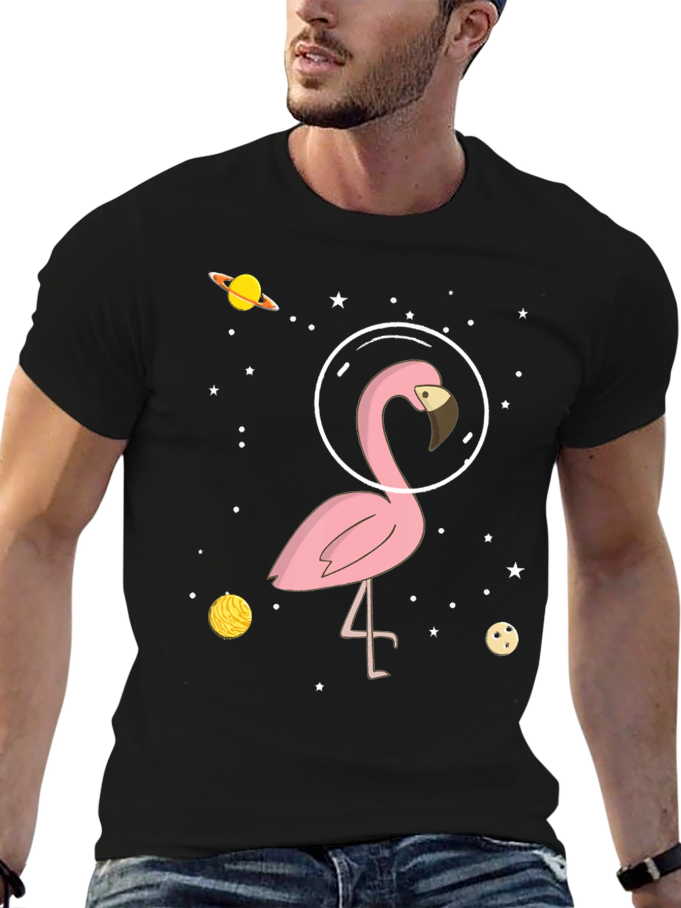 Cosmic Flamingo Graphic Tee