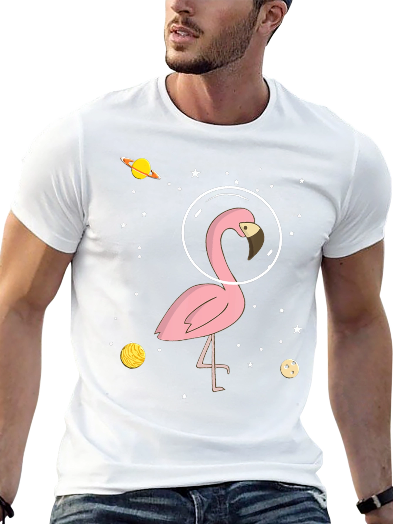 Cosmic Flamingo Graphic Tee