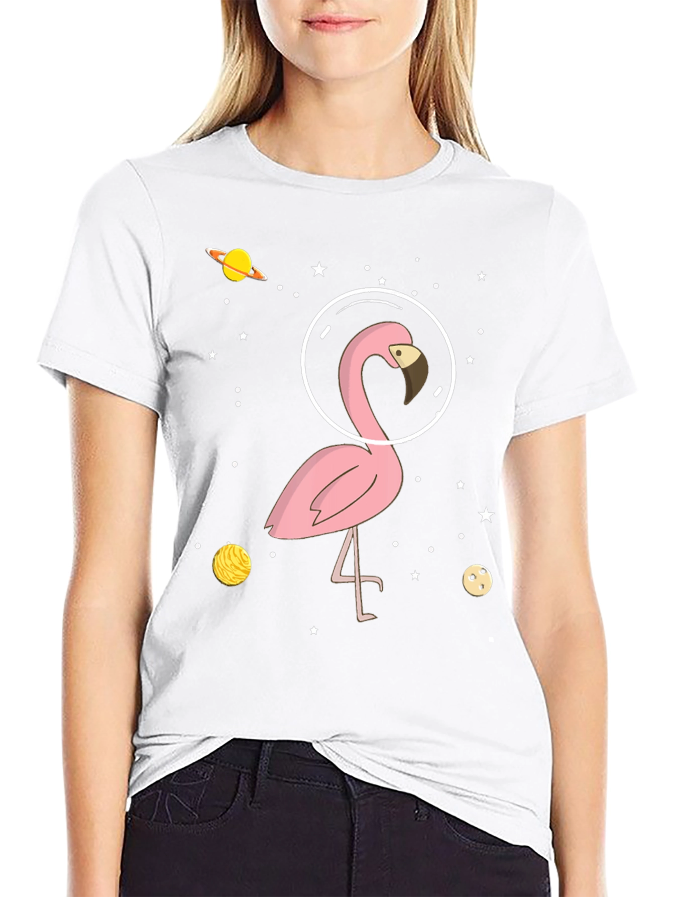 Cosmic Flamingo Graphic Tee