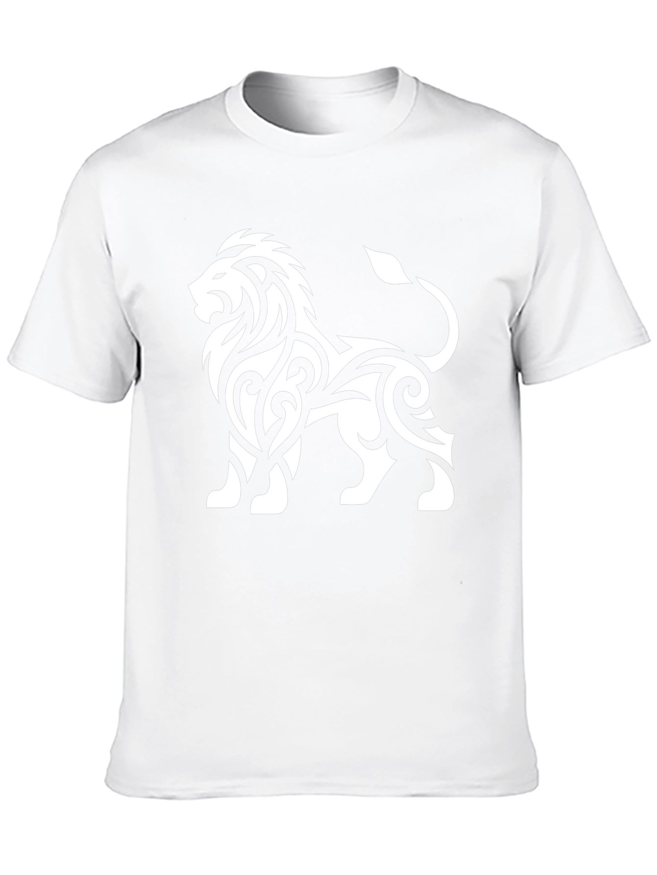 Lion Graphic Tee - Black Cotton T-Shirt