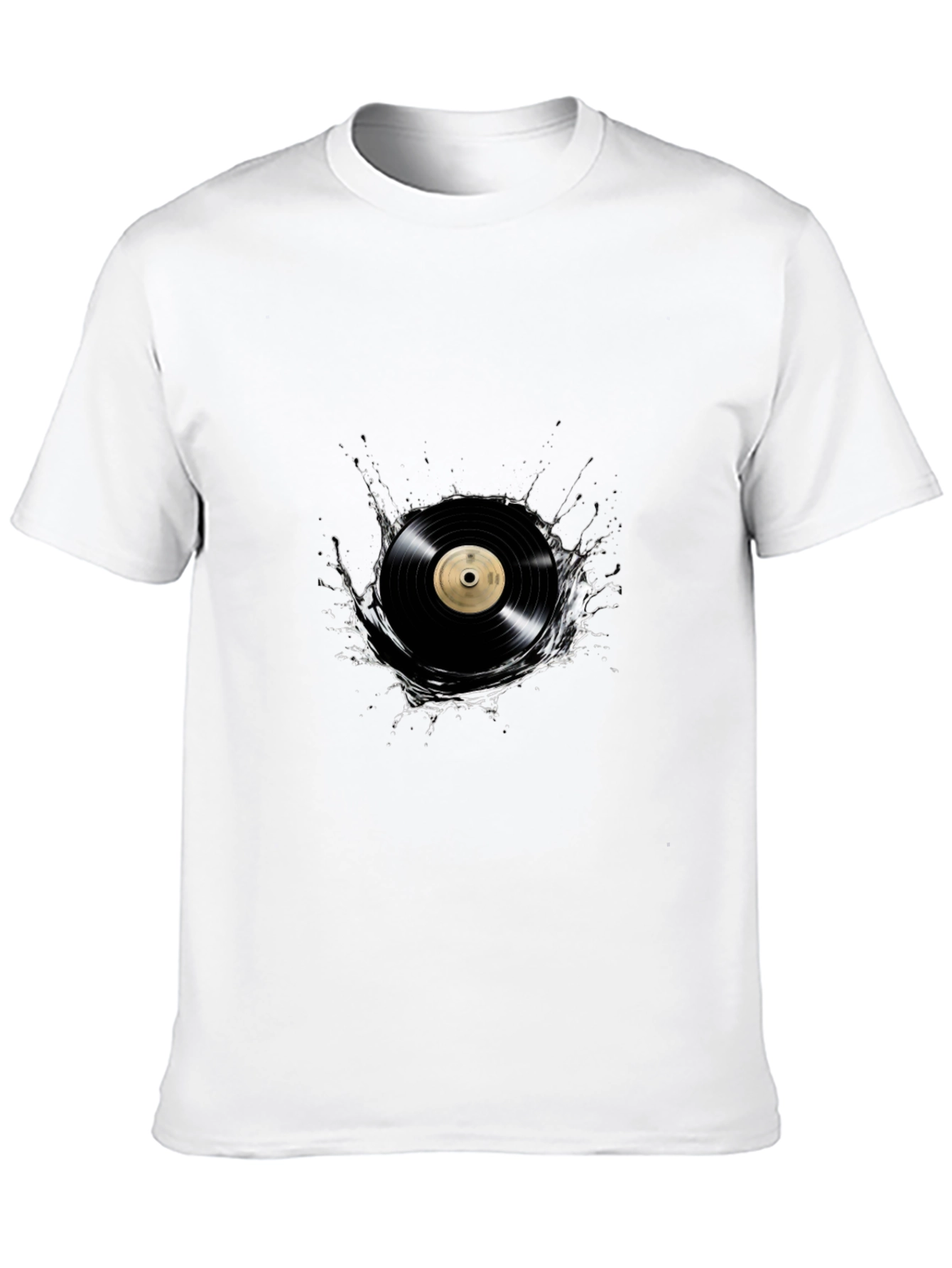 Vinyl Record Splash Graphic T-Shirt