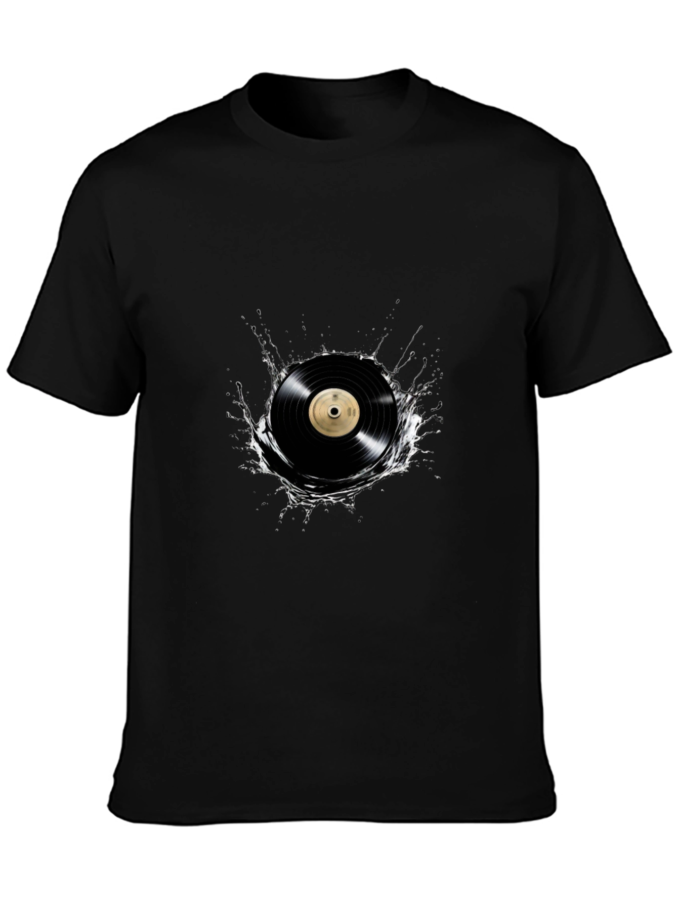 Vinyl Record Splash Graphic T-Shirt