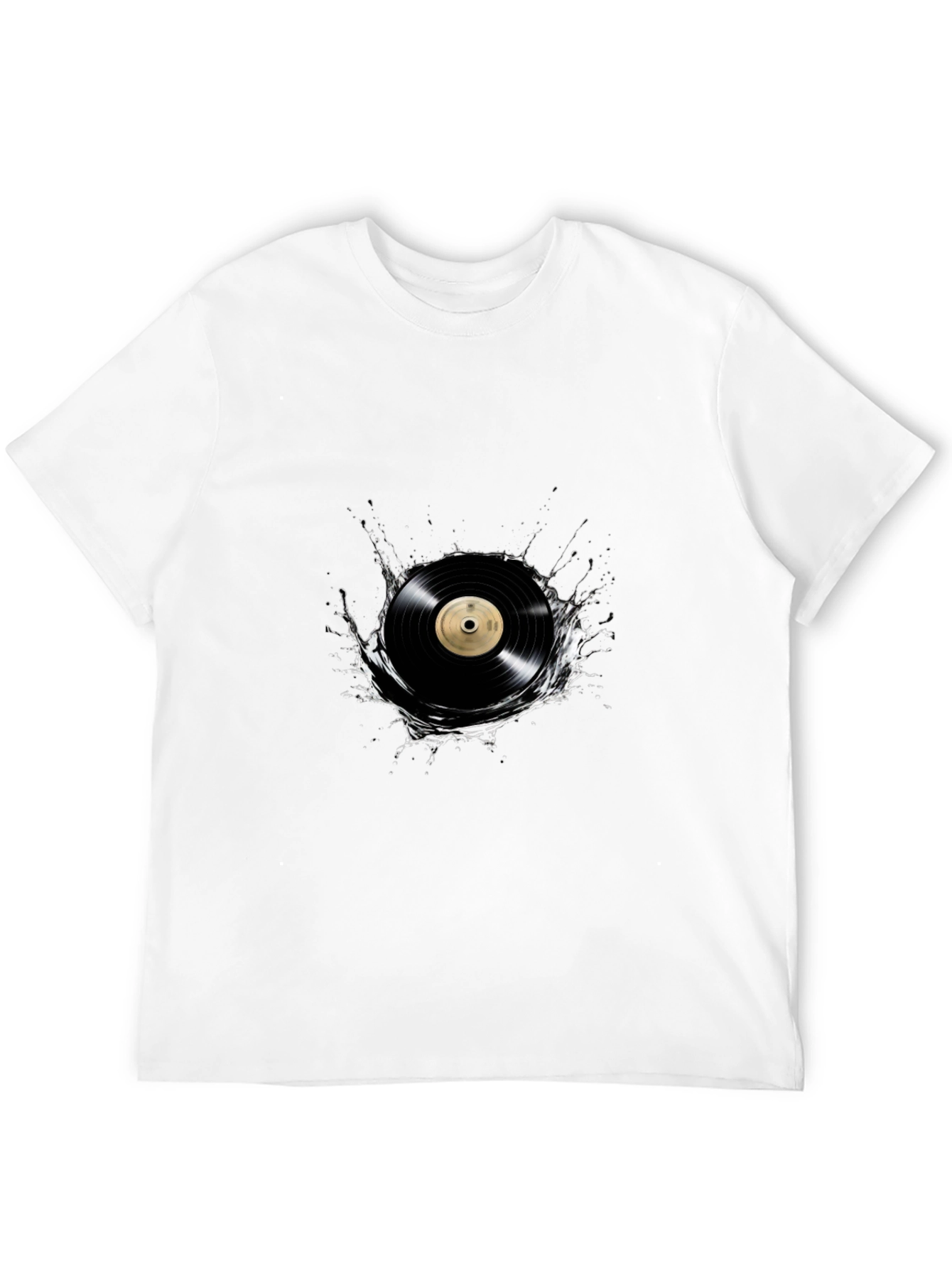 Vinyl Record Splash Graphic T-Shirt