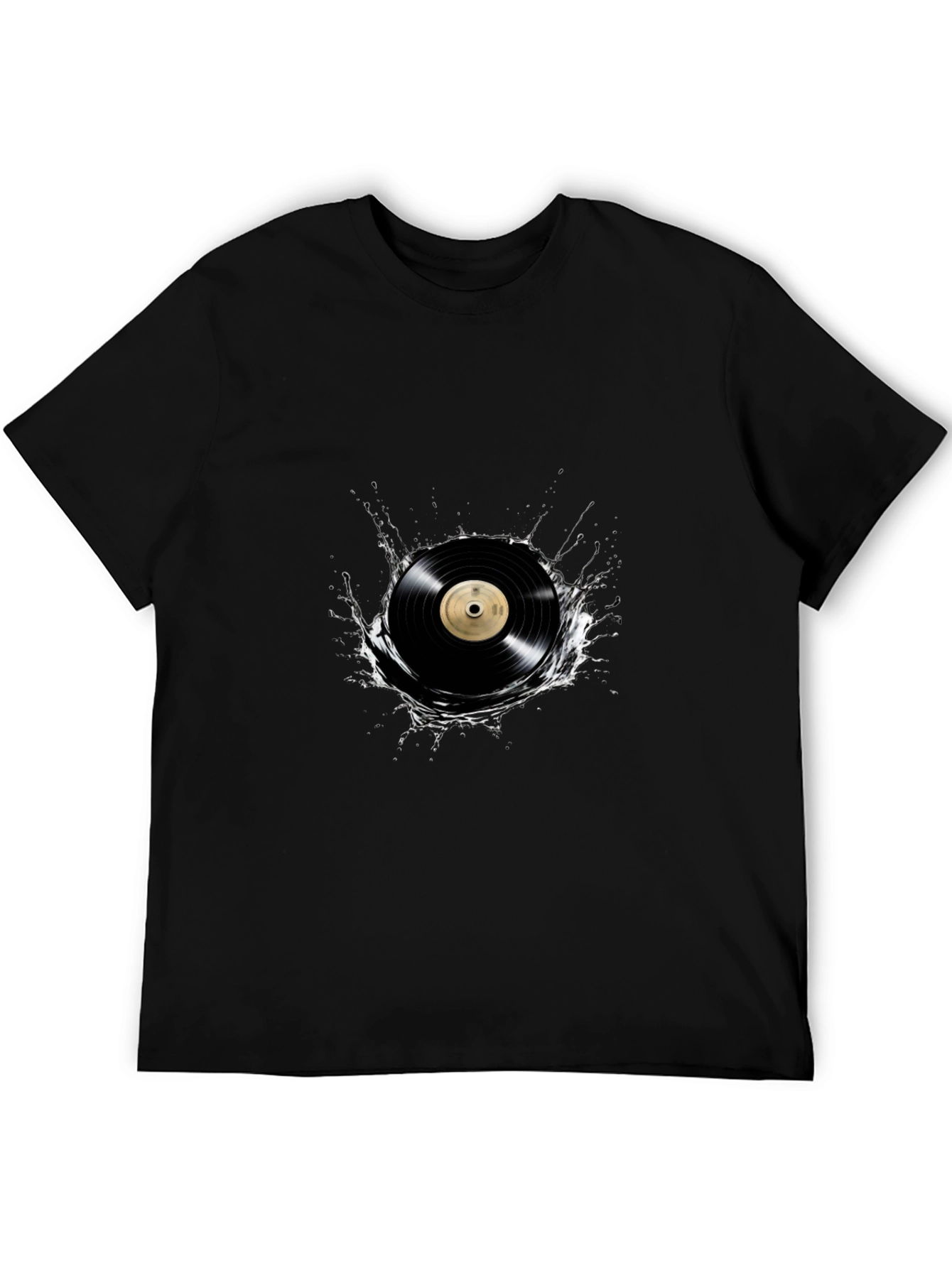 Vinyl Record Splash Graphic T-Shirt