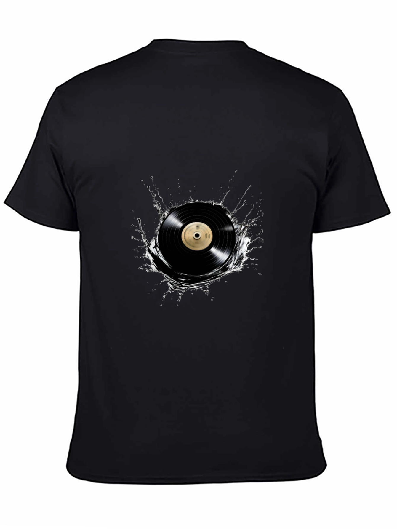 Vinyl Record Splash Graphic T-Shirt