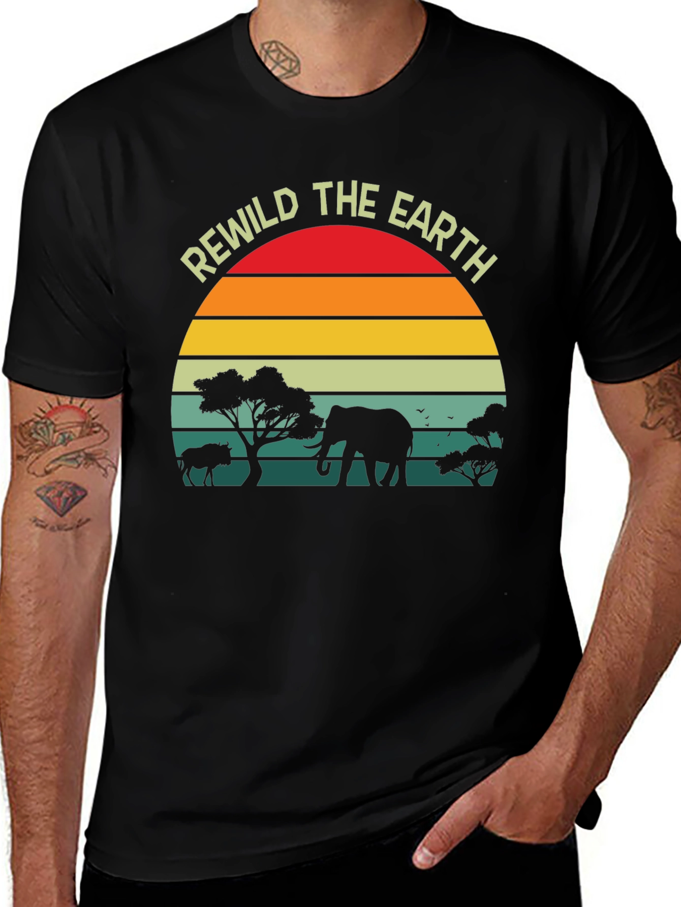Rewild the Earth T-Shirt - Wildlife Conservation Tee